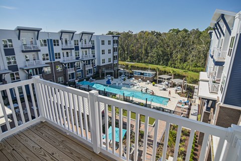 Home Interior Patio Views from Hawthorne at Indy West in Wilmington, NC