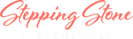 The image features the text "Slipping Stone at Bridgewater" written in red cursive font on a green background.