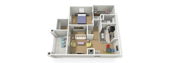 a floor plan is shown in this rendering
