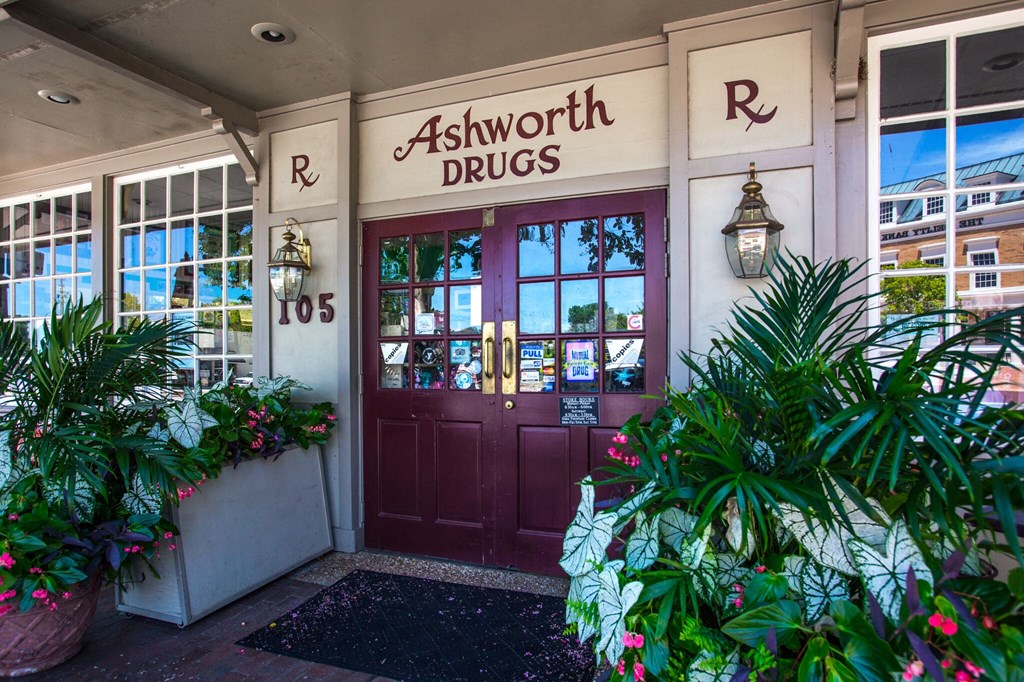 The front of a store called Ashworth Drugs.