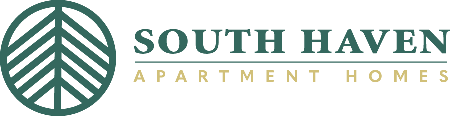 a logo for south haven apartments with the word south haven on it