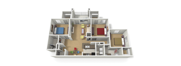 a floor plan is shown in this rendering