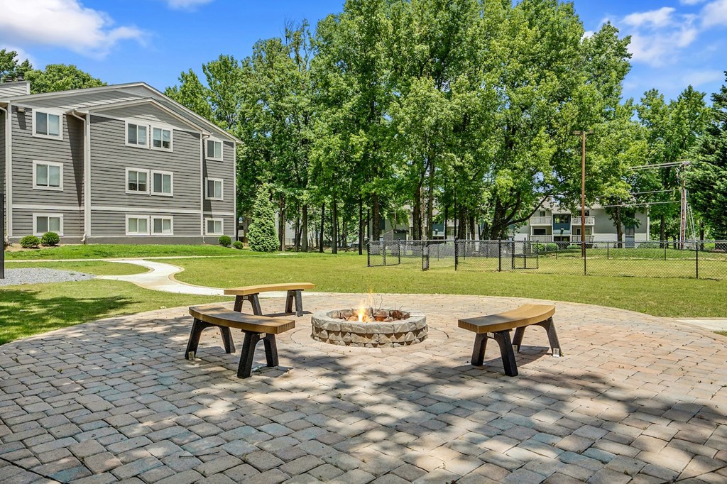 our apartments offer a park with a fire pit
