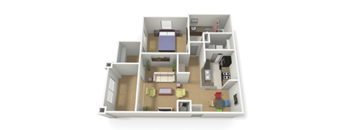 a floor plan is shown in this rendering