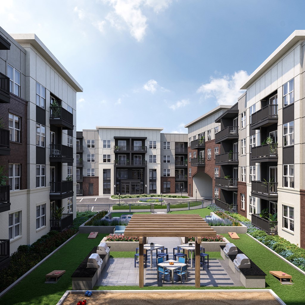 Courtyard  view at Elevate Apartments, Wisconsin