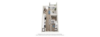 S1 Studio   1  Bath   453 Sq. Ft. floor plan at 2929 on Mayfair, Wauwatosa, WI