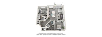 2G 2  Bed   2  Bath   1,113 Sq. Ft. floor plan at 42 Hundred On The Lake, St Francis