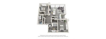 2I.1 2  Bed   2  Bath   1,204 Sq. Ft. floor plan at 42 Hundred On The Lake, St Francis, Wisconsin