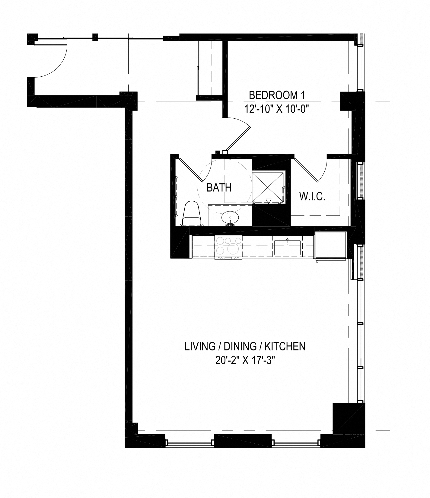 Floor Plans of The Clark in Chicago, IL