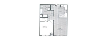 1 bed 1 bath 811 Sq. Ft. | A13 floor plan at Apex 41, Lombard