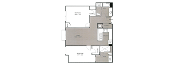 2 bed 2 bath 1,099 Sq. Ft. | B05 floor plan at Apex 41, Lombard, IL, 60148