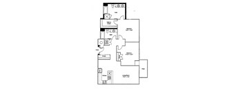 2 bed 2 bath  1,345 Sq. Ft. | B10 floor plan  at Apex 41, Illinois