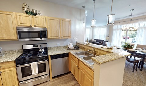 Renovated Kitchens with Breakfast Bar at Bristol Station, Naperville, IL