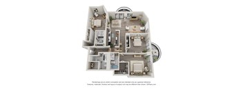 3  Bed   3  Bath   1,480 Sq. Ft. | 3 Bedroom 13 Floor Plan at Durham, Edina, MN, 55435