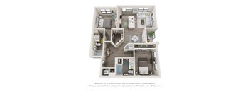 2 bed 2 bath floor plan Z at Elevate Apartments, Madison