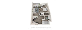 1 bed 1 bath floor plan N at Elevate Apartments, Wisconsin