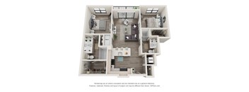 2 bed 2 bath floor plan I at Elevate Apartments, Madison, 53718