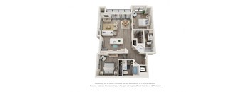 2 bed 2 bath floor plan T at Elevate Apartments, Wisconsin, 53718