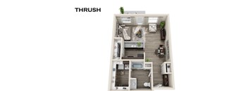 THRUSH Floorplan at Fountain Ridge, Wisconsin, 53158
