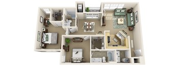 Grand Central - Renovated 2  Bed   2  Bath   1,184 Sq. Ft. Floor Plan at Bristol Station, Naperville, 60563