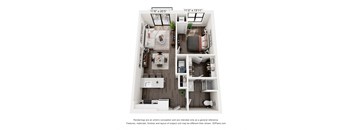 a 3 bedroom floor plan with a bedroom and a living room