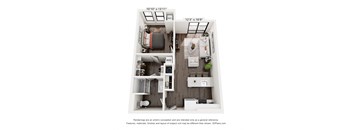 a 3 bedroom floor plan with a bathroom and a bedroom