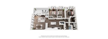 3 bedroom floor plan  the residences at sawmill estates apartments in
