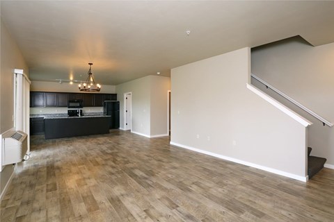 Spacious living room at Fountain Ridge, Pleasant Prairie