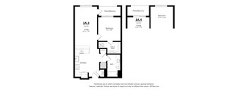 A black and white image of a floor plan for a home.