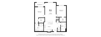 A black and white image of a floor plan for a 20.1 living space.