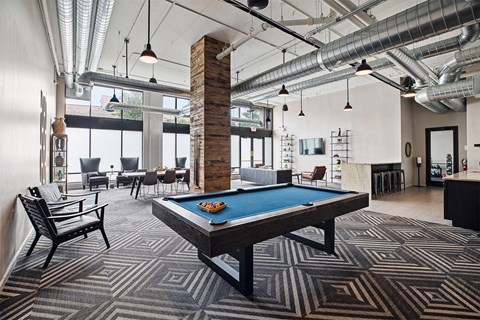 Billiards room at The Shelby, Chicago