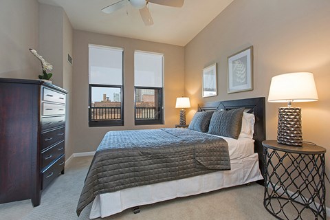 Bedroom at The Shelby, Chicago, IL, 60616