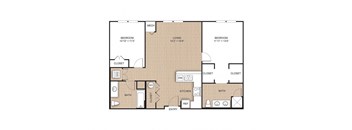 2 bed 2 bath 1,127 Sq. Ft. | B06/B07 floor plan at Apex 41, Lombard, 60148
