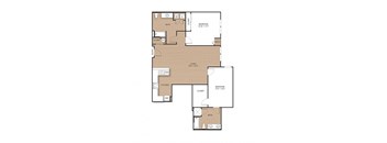 2 bed 2 bath  1,353 Sq. Ft. | B11floor plan  at Apex 41, Lombard, Illinois