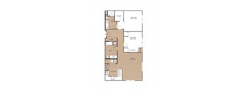 2 bed 2 bath 1,380 Sq. Ft. | B13 floor plan  at Apex 41, Illinois
