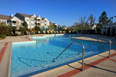 Pool view at Landings at Amhurst Lake Apartments, Waukegan, 60085