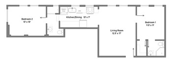 2 Bedrooms / 2 Bathrooms