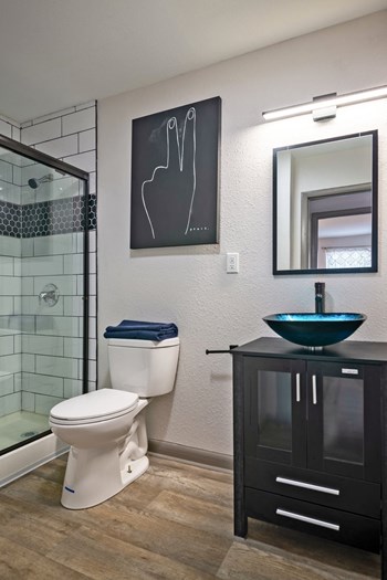 The Canvas - Bathroom with Spacious Shower and Stylish Vanity - Photo Gallery 14
