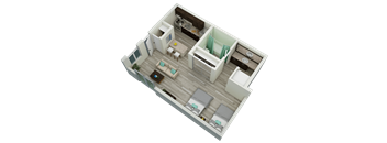 Double Studio Floorplan