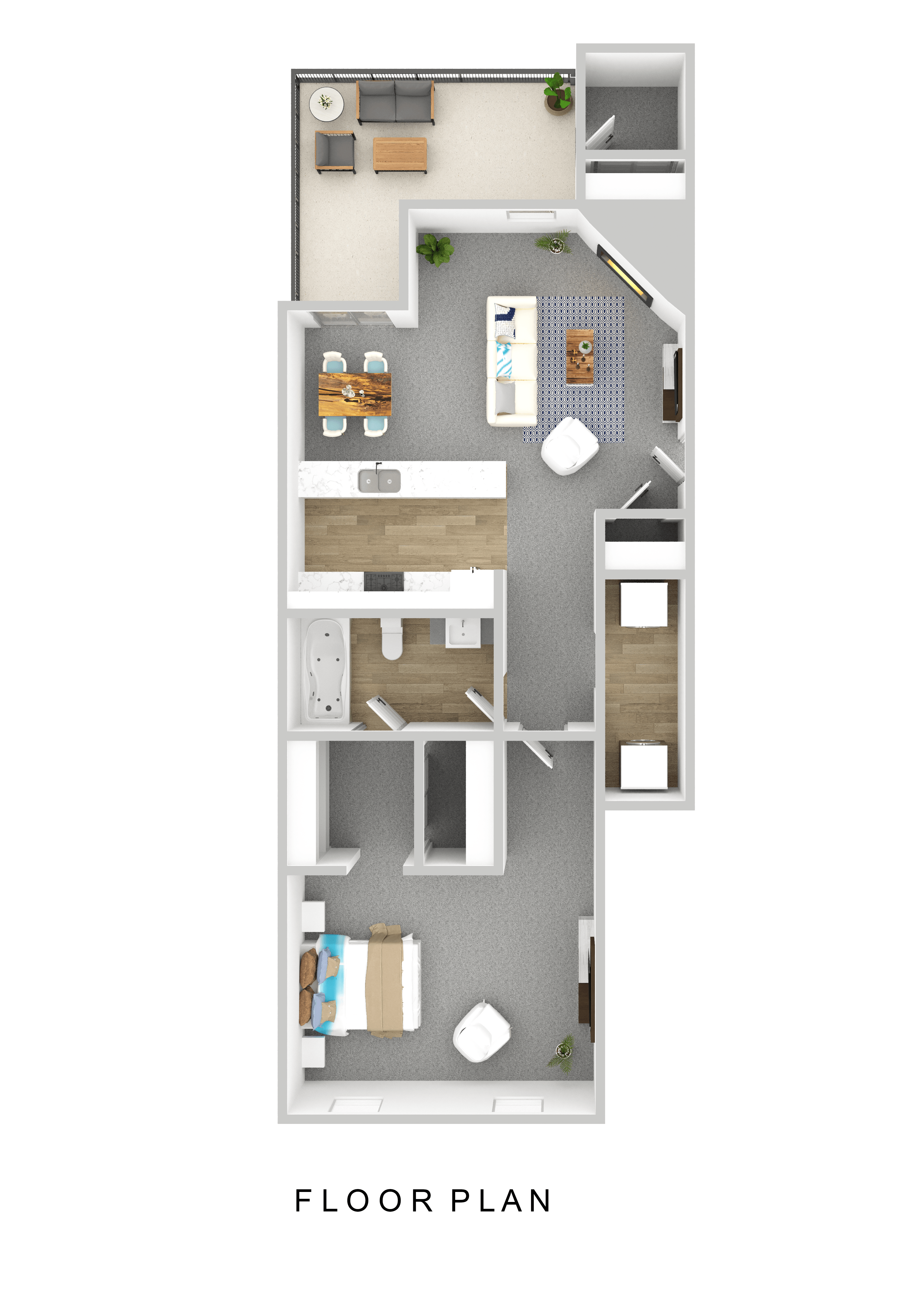Patchen Oaks Ashland Floorplan - One Bedroom