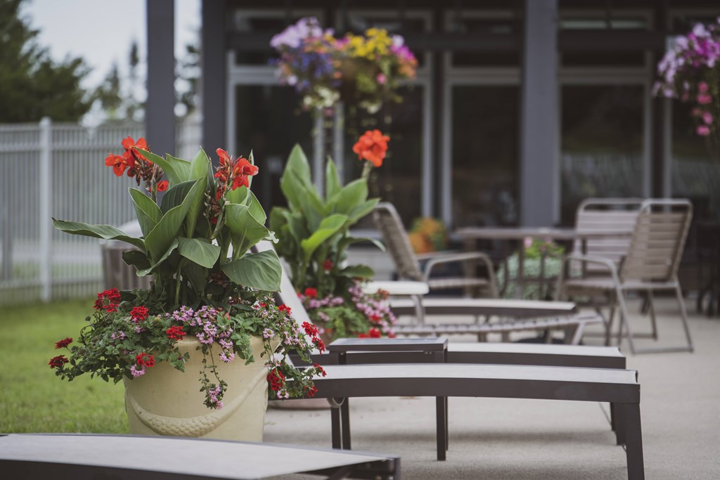 A table with a vase of flowers on it.
