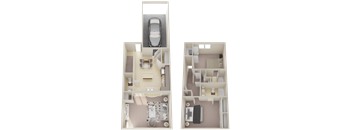 a floor plan of a 2 bedroom apartment