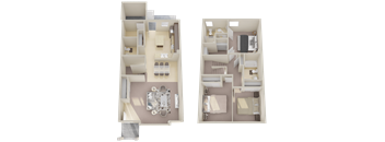 a floor plan of a two bedroom apartment