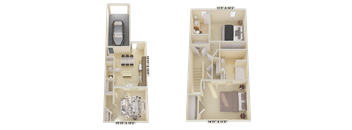 a comparison of two floor plans