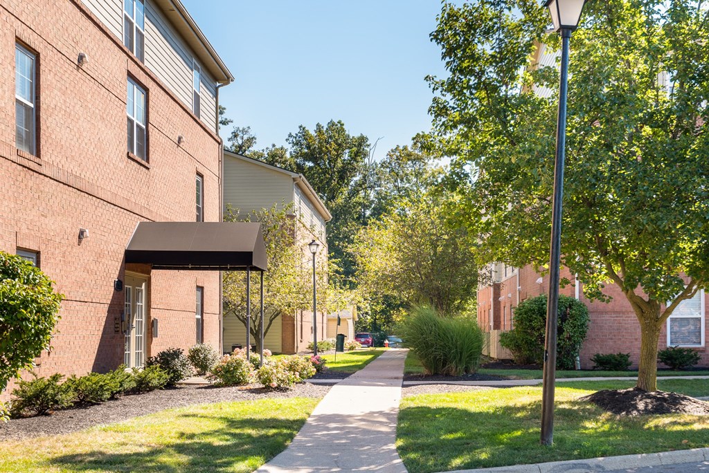 our apartments offer a walkway to the entrance