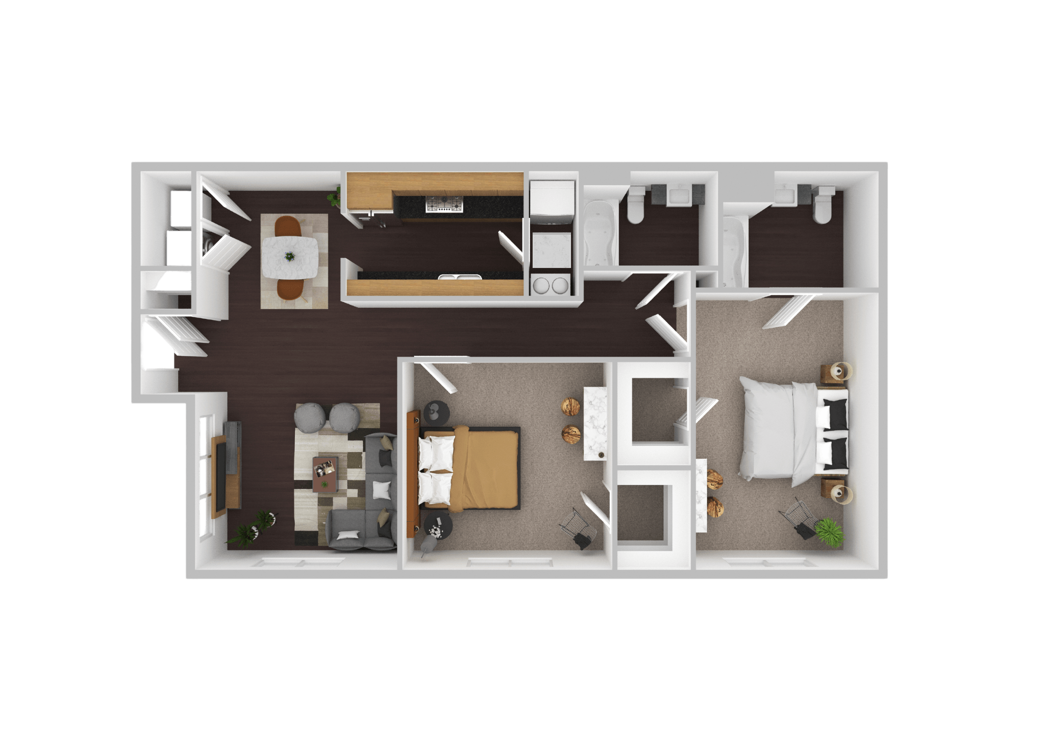 a bedroom floor plan is shown in this image