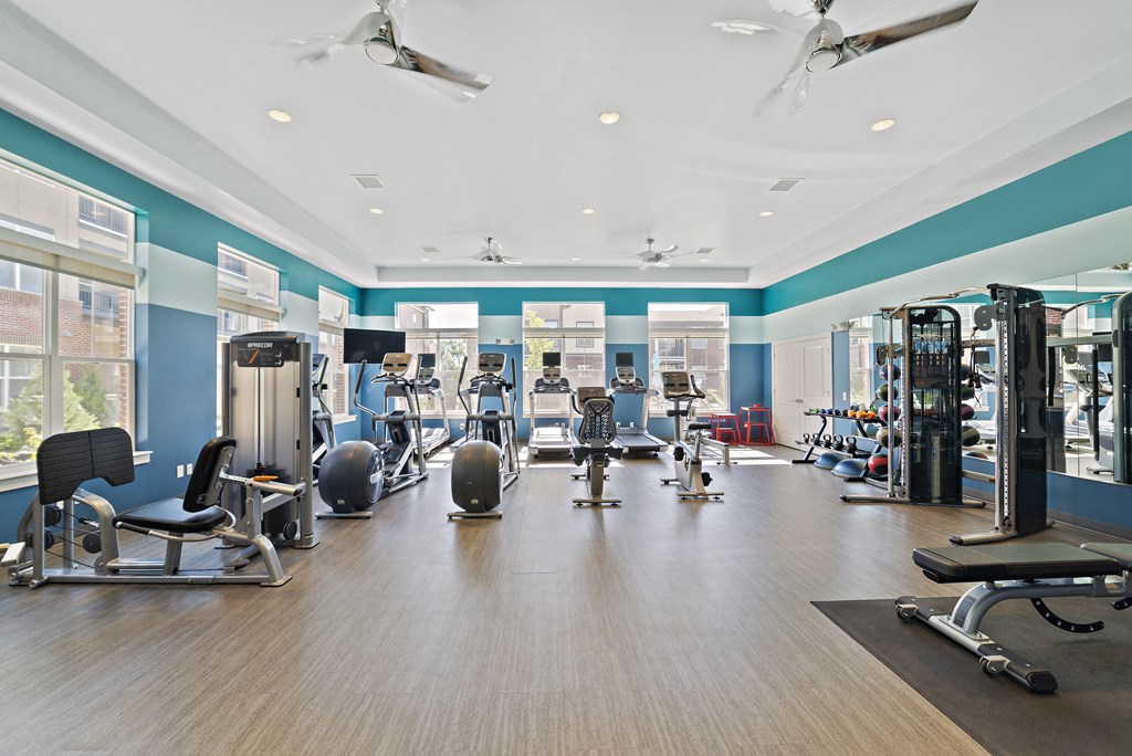 Austin Park Apartments Miamisburg Ohio Pet Friendly Amenity Yoga Room Fitness Center Free Weights Cardio Equipment