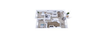 bedroom floor plan an in 3d