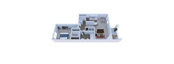 bedroom floor plan an in 3d