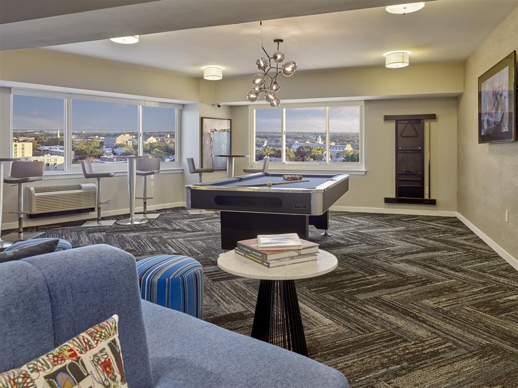 billiard table in the resident lounge